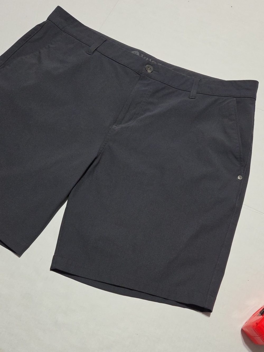 Vuori Men's Charcoal Flat-Front Performance Shorts NWOTS